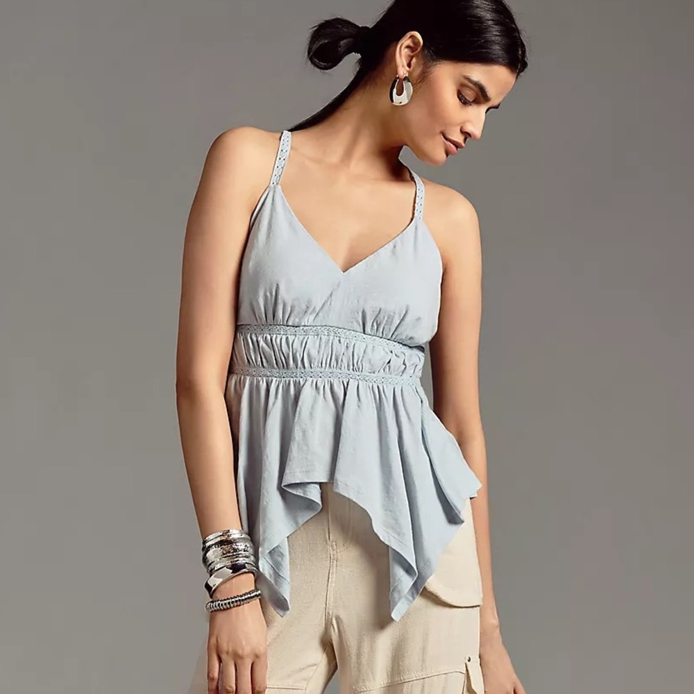 Anthropologie V-Neck Asymmetrical Top size XS.                        order(110)